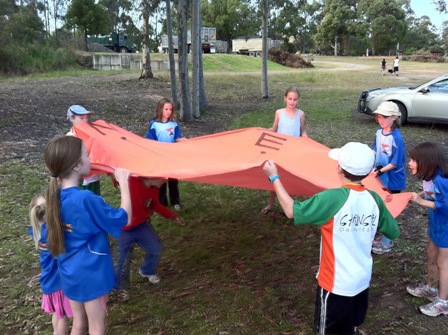 Wildfires play the Compass Parachute game